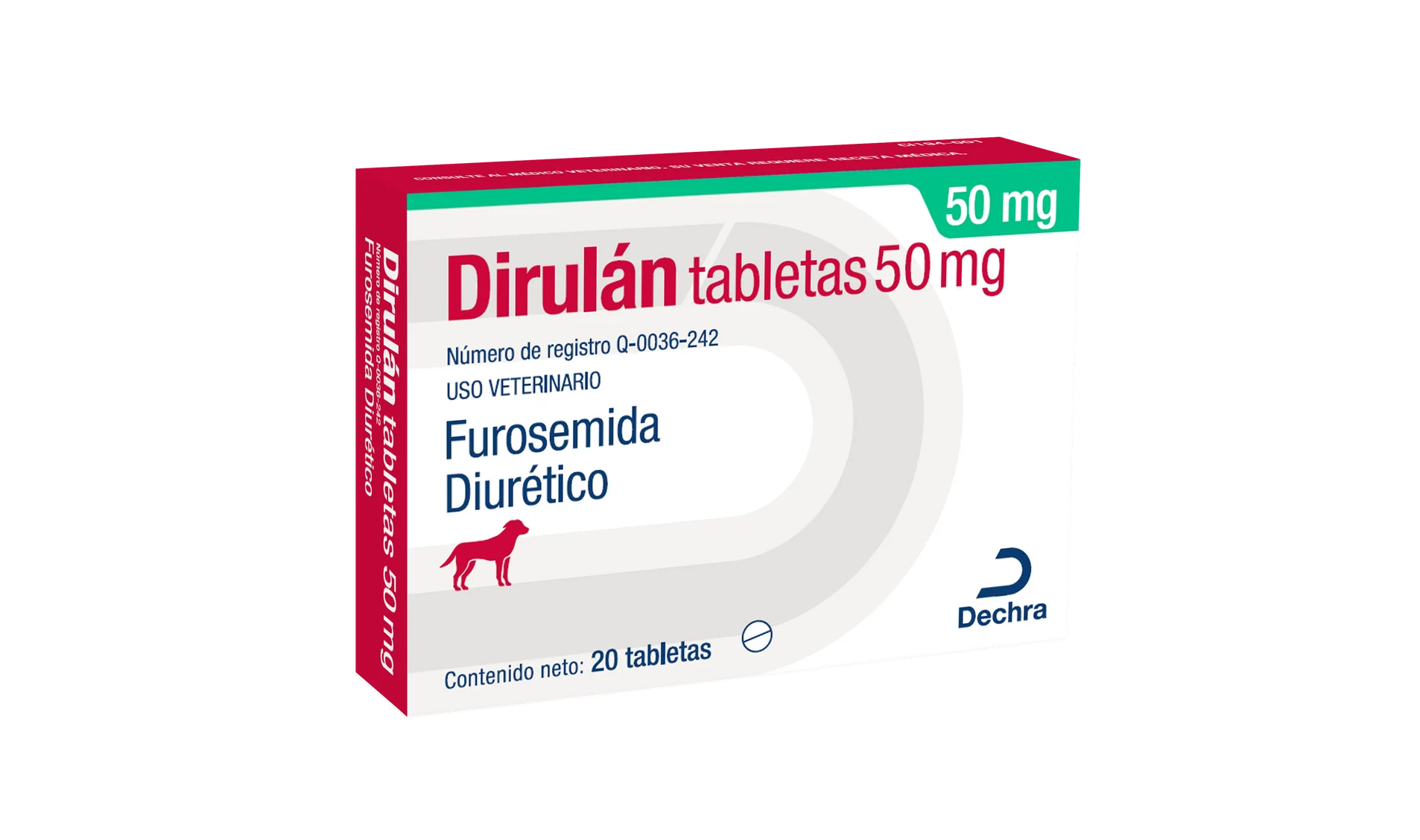Dirulan Caja 20 tabletas 50 mg